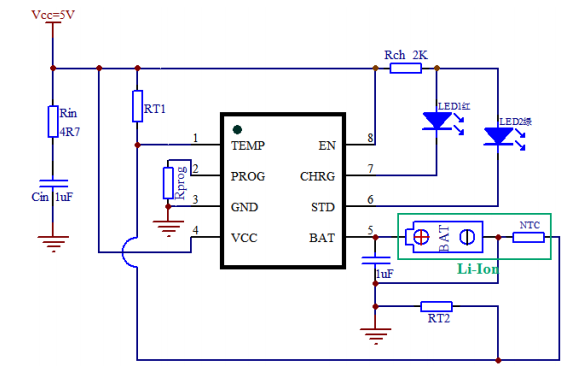 36V/1A 广州单节锂离子电池充电器 TC4059