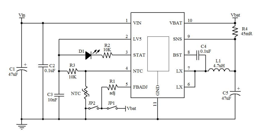BC910广州 开关型单节锂电池充电管理芯片，3A同步降压锂离子充电器