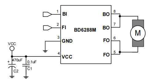 DC广州双向马达驱动芯片 BD6288M 有刷直流电机驱动IC