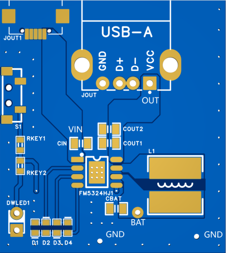 2.0A充电，2.5A放电 锂电池充放电电源管理芯片FM5324HJ1 替代广州IP5306 SM5308